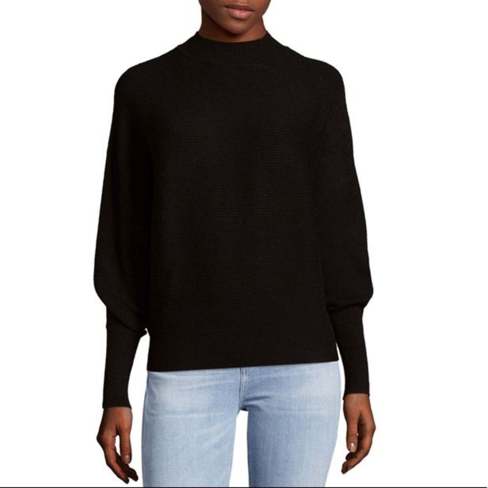 Philosophy Black Ribbed Sweater